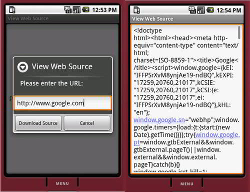 View Web Source