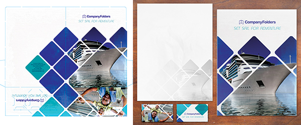 Folder, Letterhead & Business Card Mockup Template