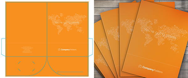 Stacked Presentation Folders Mockup Template