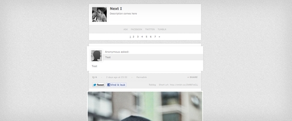 Next - Beautiful Free Tumblr Themes 2014