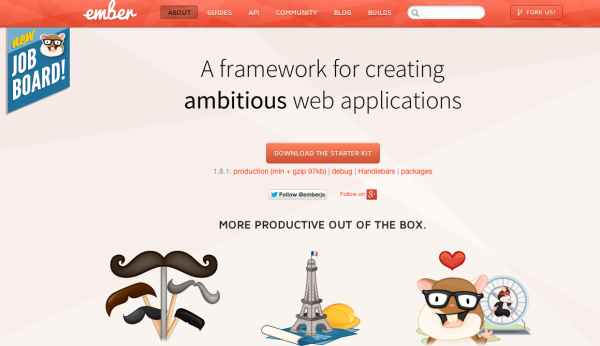 top best javascript frameworks for programmers 2014 - emberjs
