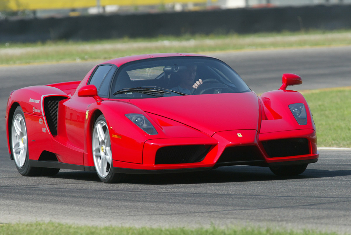 Ferrari Enzo track run front view