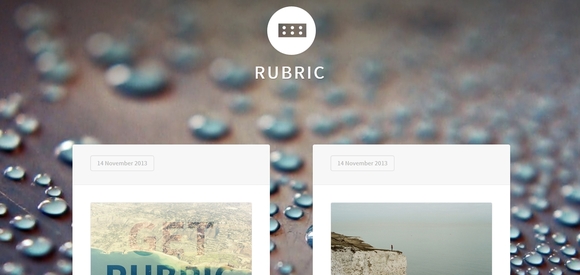Rubric - Beautiful Free Tumblr Themes 2014