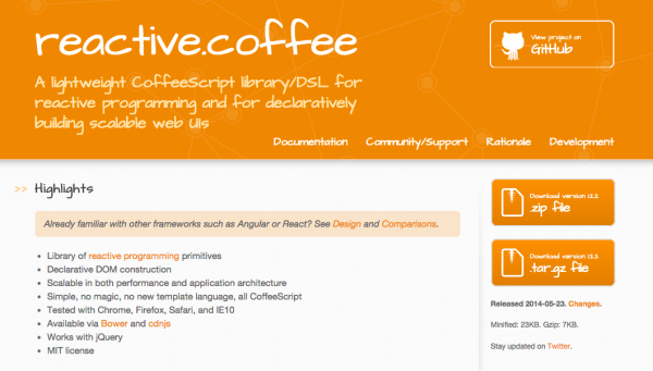 top best javascript frameworks for programmers 2014 - reactivejs