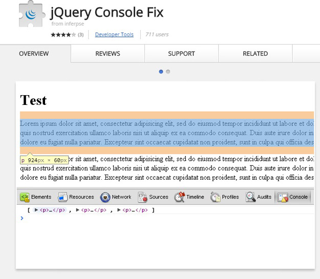 jquery console fix