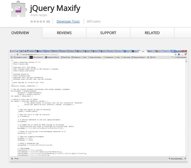 jquery maxify