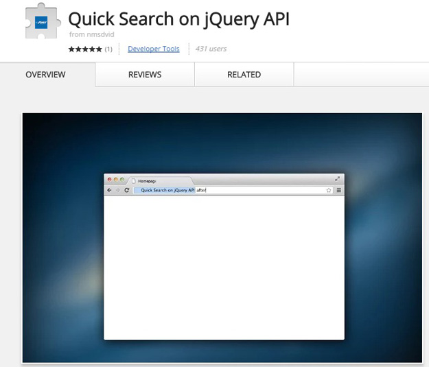 quick search on jquery api