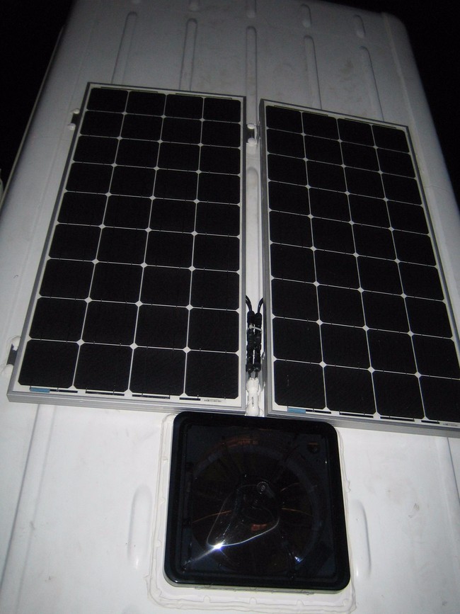 When the sun was down, they installed solar panels on the roof so they could easily generate power.