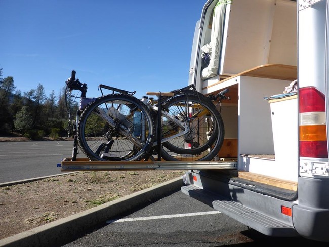A brand-spanking-new camper made from a cargo van.