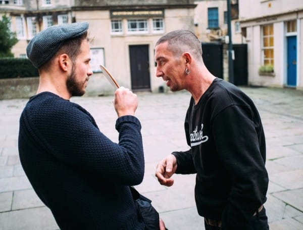 Barber gives haircuts to the homeless