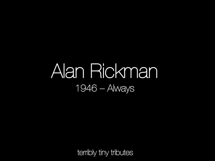 tribute to alan rickamn by fans