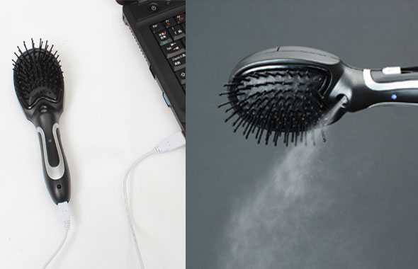 USB mist hair brush