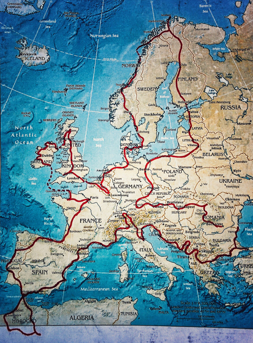 europe trip with 4 year old son Map 