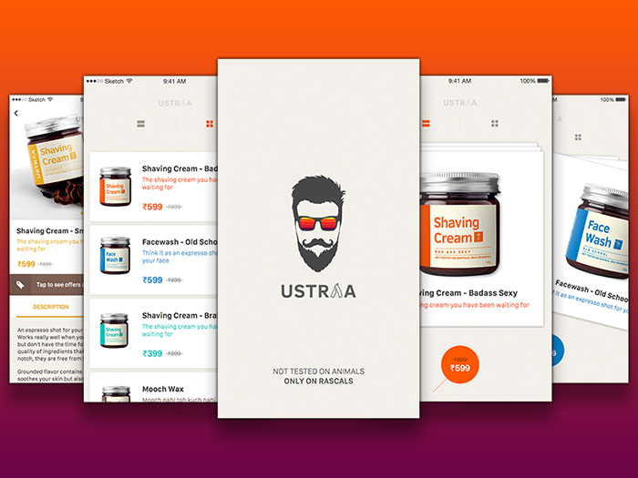 Ustraa iOS mobile app