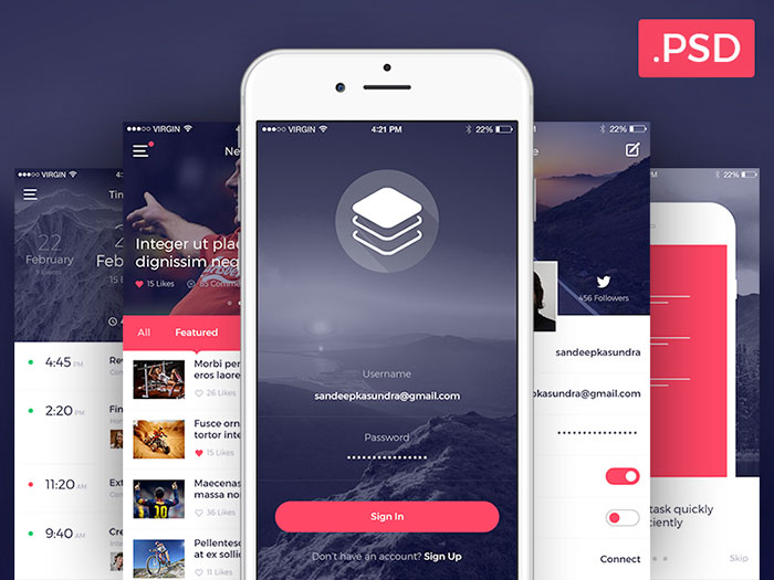 Clean & Modern iOS UI Kit