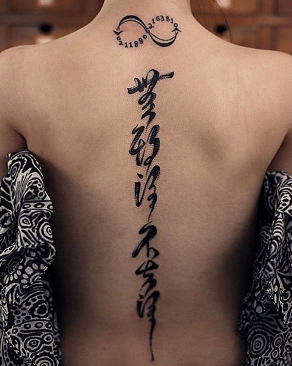 An infinity sign with numbers plus Japanese characters equals a cryptic looking tattoo. Who knows what you might be hiding in those tattoos?