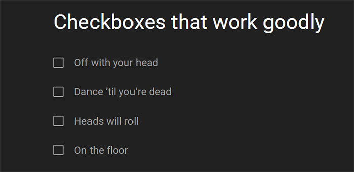 Delightful Checkbox Animation