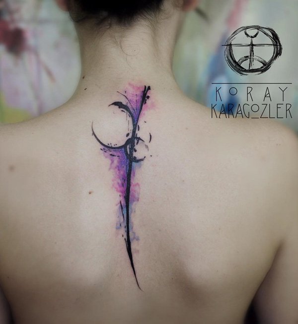 This simple and yet very soothing watercolor tattoo is a good design for anyone who wants a subtle tattoo.