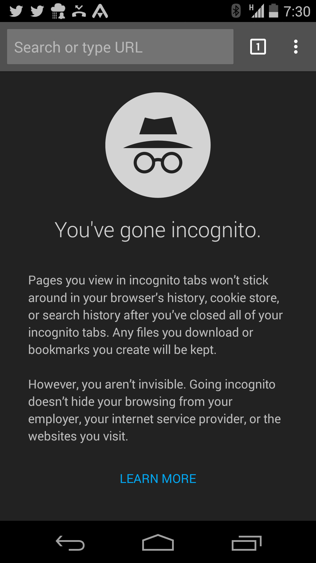 private browsing mode