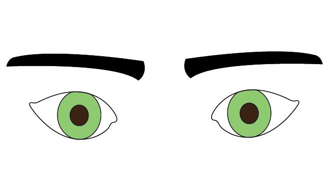 Straight Eyebrows