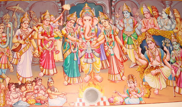 Worshiping Lord Ganesha before the beginning of any good work