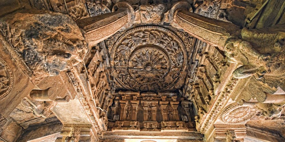 Masroor Rock Cut Temple - Architecture